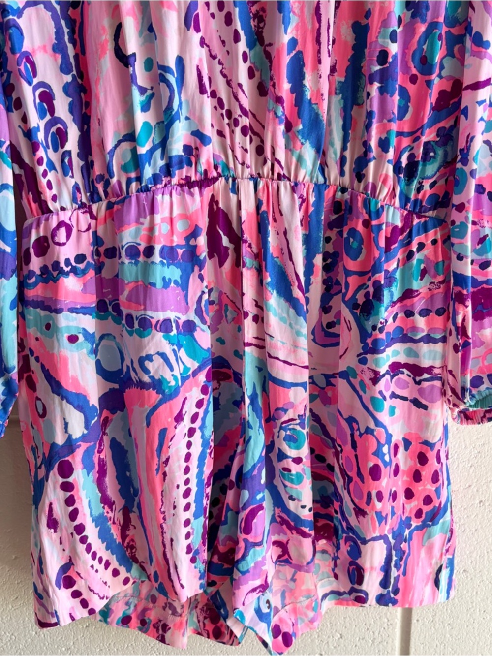 Lilly Pulitzer Colby Romper Women’s Size Medium In Colony Coral Shell Out Pink - Picture 3 of 12
